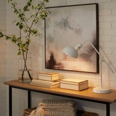  Cantilever Task Table Lamp (Includes LED Light Bulb) White - Threshold™ Designed With Studio McGee