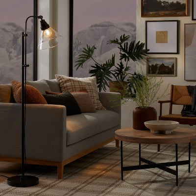  Glass Shepherd Floor Lamp Black - Threshold™ Designed With Studio McGee