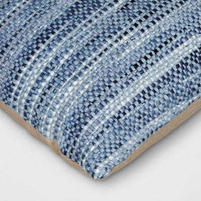  Oversized Lumbar Woven Pillow Blue - Threshold™