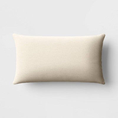  Oversized Stitched Lumbar Throw Pillow Neutral - Threshold™
