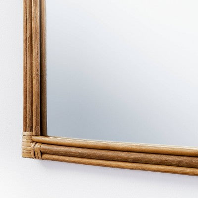  24" X 34" Rattan Arched Wall Mirror - Threshold™ Designed With Studio McGee