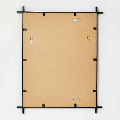  24" X 30" Cross Corner Metal Wall Mirror Black - Threshold™ Designed With Studio McGee