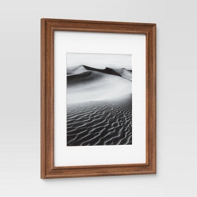  Wood Matted Wall Frame Midtone Woodgrain - Threshold™