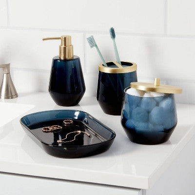  4pc Bath Coordinates Set Blue - Threshold™