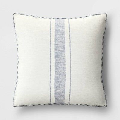  Oversized Placed Striped Square Throw Pillow - Threshold™