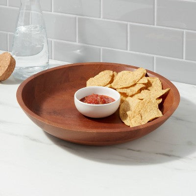  2pc Ceramic Signature Chip And Dip Serving Bowl - Threshold™