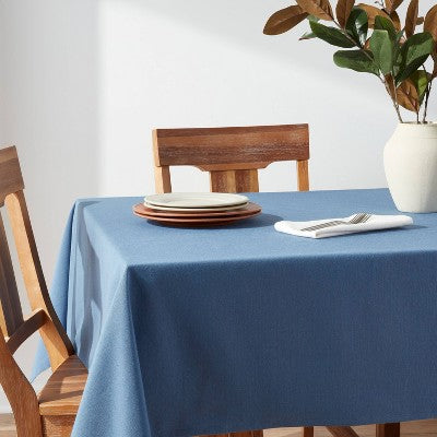  104" X 60" Cotton Tablecloth Blue - Threshold™