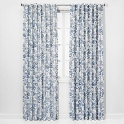  1pc Light Filtering Charade Floral Window Curtain Panel - Threshold™