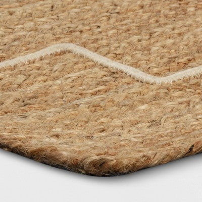  5'x7' Braided Area Rug Light Brown/Ivory - Threshold™