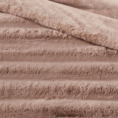  Textured Faux Fur Comforter & Sham Set - Threshold™