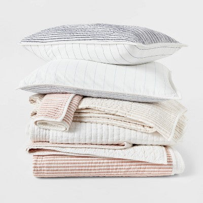  Reversible Cotton Stripe Quilt Collection - Threshold™ 