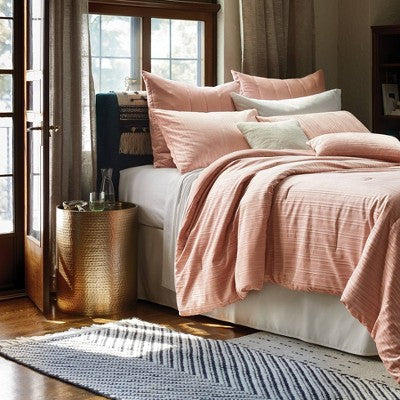  8pc Luxe Velvet Comforter Set Salmon Pink - Threshold™