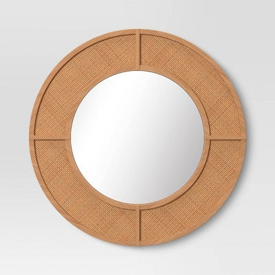  28" Caning Round Wall Mirror - Threshold™