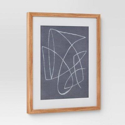  2pk 16" X 20" Modern Scribble Framed Under Glass Wall Poster Print Blue - Threshold™