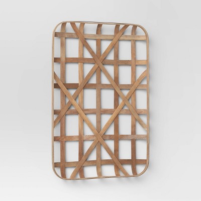  24" X 36" Tobacco Basket Wall Sculpture Brown - Threshold™