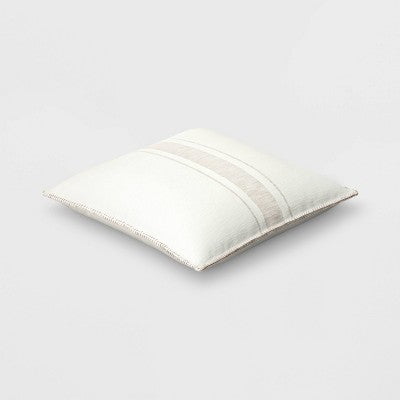  Oversized Placed Striped Square Throw Pillow - Threshold™