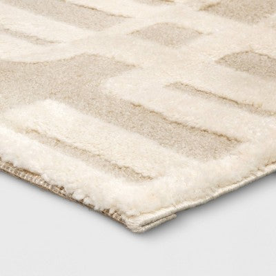  5'x7' High Low Geo Area Rug Ivory - Threshold™