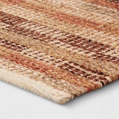  2'x3' Handwoven Accent Rug Brown - Threshold™: Rectangle, Low Pile, Indoor, Cotton & Jute, Entryway Rug