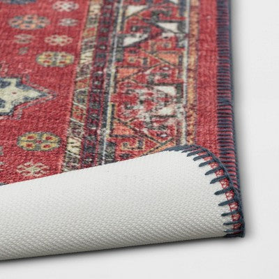  Vintage Persian Medallion Kitchen Rug Red - Threshold™