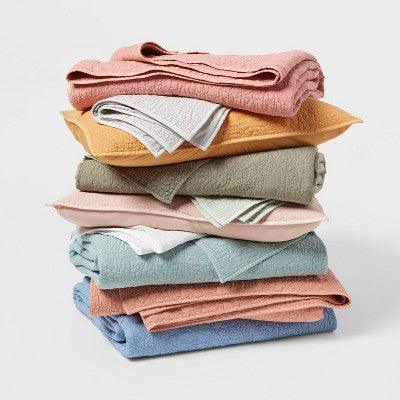  Garment Washed Paisley Stitch Quilt Bedding Collection - Threshold™ 