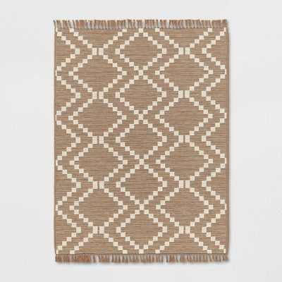  Check Diamonds Outdoor Rug Tan - Threshold™