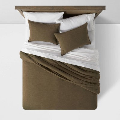  Space Dyed Cotton Linen Duvet Cover & Sham Set - Threshold™