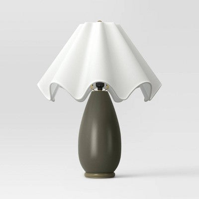  Wavy Shade Collection With Ceramic Base Table - Threshold™