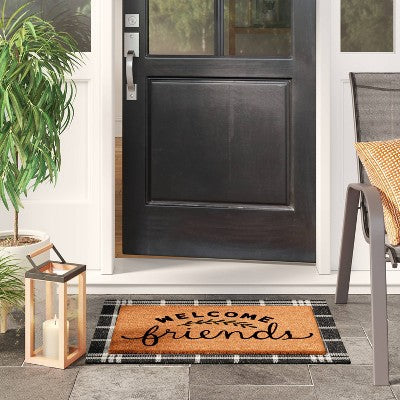 2'x3' Indoor/Outdoor Woven Tapestry Rug Black - Threshold™