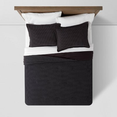  Washed Waffle Weave Comforter & Pillow Sham Set - Threshold