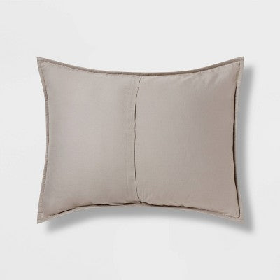  Gray Stitched Stripe Sham (Standard) - Threshold™