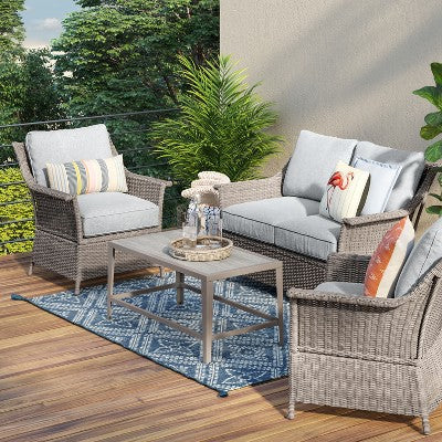  Diamond Tasseled Outdoor Rug - Threshold™