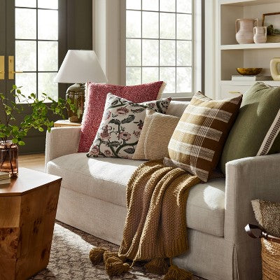  Knit Throw With Pom Tassels Throw Blanket - Threshold™ Designed With Studio McGee