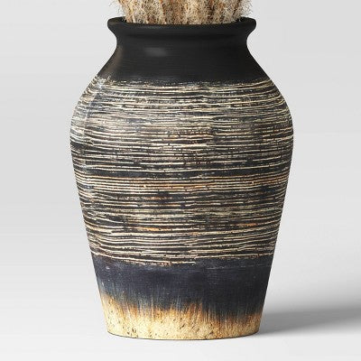  Grass Arrangement In Ceramic Pot Black - Threshold™