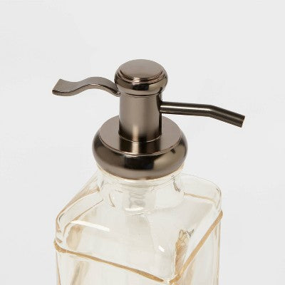  Antique Glass Tall Soap Pump Brown - Threshold™