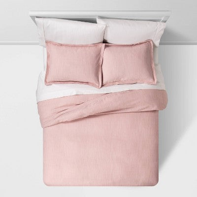  Family Friendly Duvet Cover & Sham Set Chambray - Threshold™