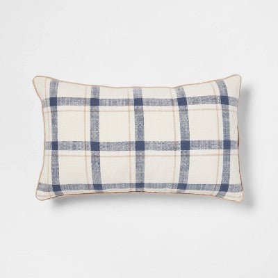  Woven Striped With Plaid Reverse Throw Pillow - Threshold™