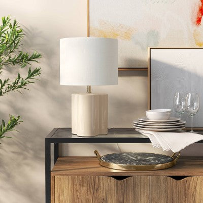  Modern Clover Table Lamp Cream - Threshold™
