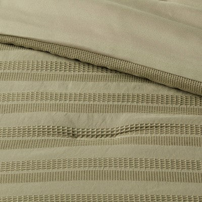  4pc Woven Waffle Stripe Comforter Bedding Set - Threshold™