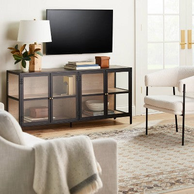  Crystal Cove Glass TV Stand For TVs Up To 59" - Threshold™ Designed With Studio McGee