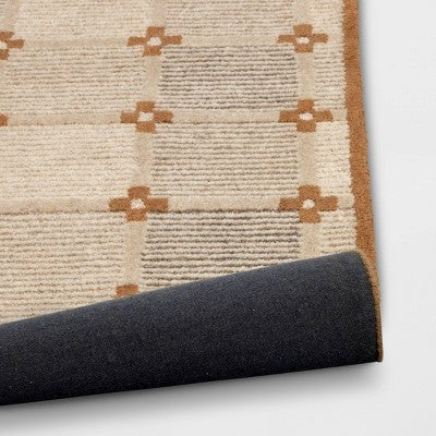  5'x7' Wool Handtufted Area Rug Tan - Threshold™