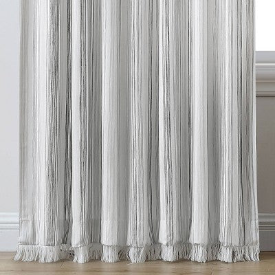  1pc 50"x84" Light Filtering Striped Curtain Panel Gray - Threshold™