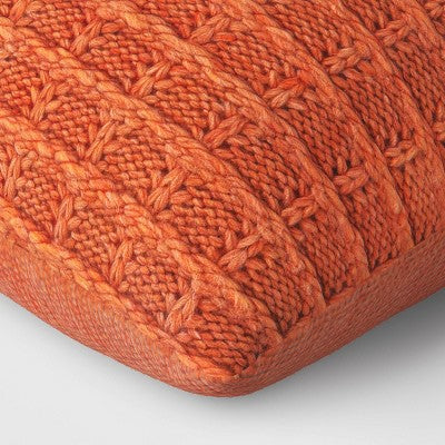  Oversized Marled Knit Square Throw Pillow - Threshold™