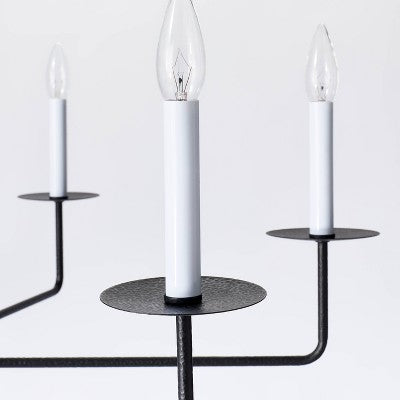  6-Light Hammered Metal Chandelier Black - Threshold™ Designed With Studio McGee