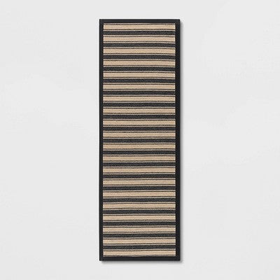  Vintage Striped Rug Black/Brown - Threshold™