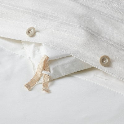  Cotton Woven Stripe Duvet Cover & Sham Set - Threshold™