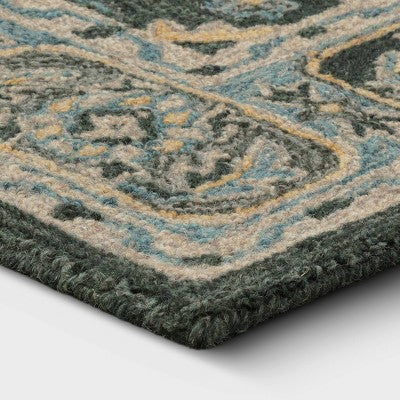  5'x7' Hand Tufted Wool Area Rug Green - Threshold™