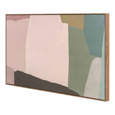  47" X 24" Mauve Abstract Framed Canvas - Threshold™