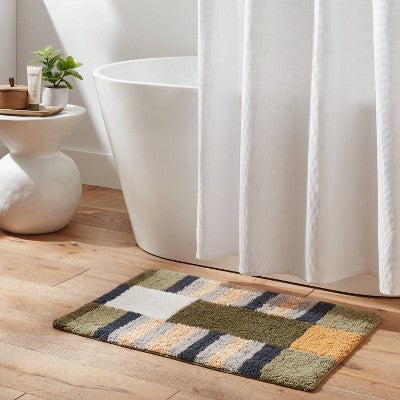  20"x30" Modern Colorblock Tufted Bath Rug - Threshold™
