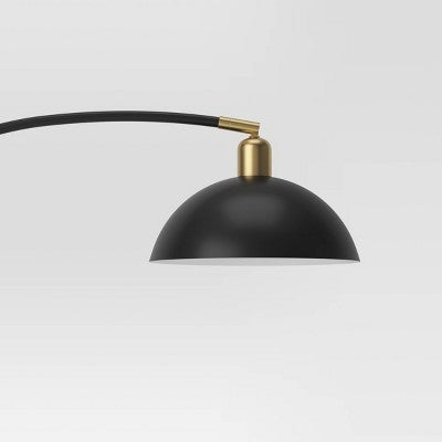  Adjustable Arc Floor Lamp With Swivel Head Black (Includes LED Light Bulb) - Threshold™