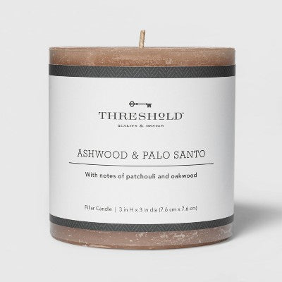  Pillar Ashwood And Palo Santo Candle Tan - Threshold™